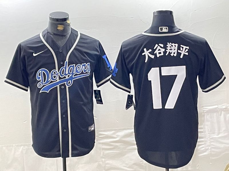 Men Los Angeles Dodgers #17 Ohtani Black Fashion Nike Game MLB Jersey style 40->los angeles dodgers->MLB Jersey